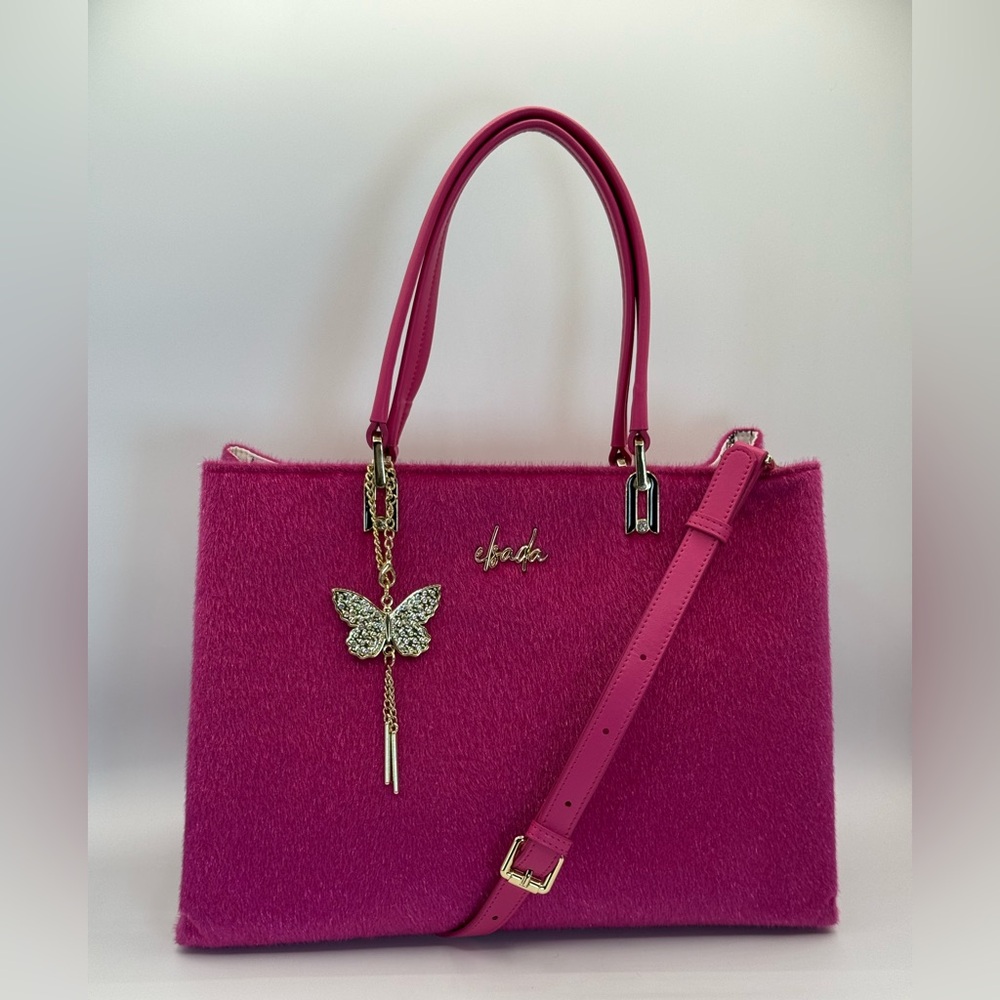 Elsada Krissy Hot Pink Satchel Crossbody Bag